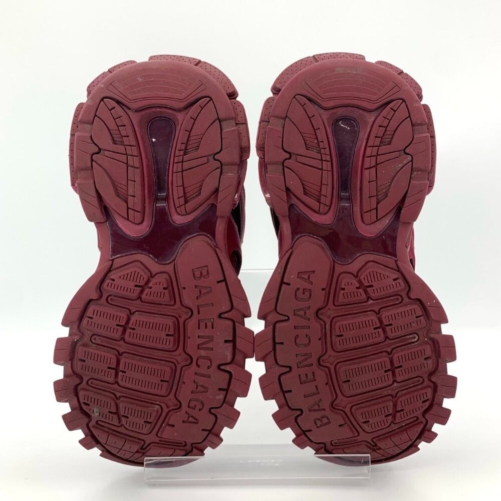 Balenciaga Track Sneakers Mens Size 9 Burgundy Mesh & Rubber Chunky Sole Athleti - Picture 5 of 7